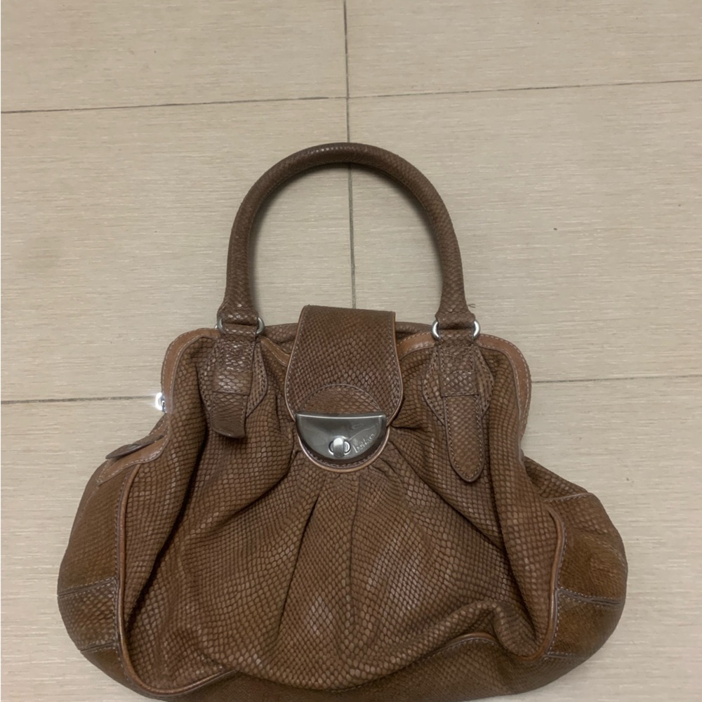 Botkier snake skin satchel (tan)